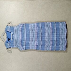 2/$10 04509 Talbots blue, lavender & mint sleeveless tweed dress 4P